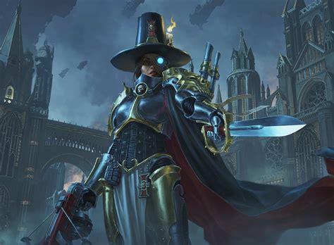 Inquisitor Greyfax Mtg Art From Warhammer 40000 Set By Lie Setiawan Art Of Magic The Gathering