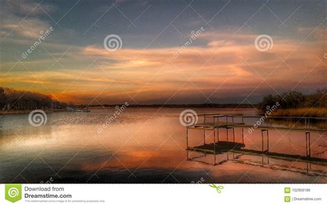 Lake Sunset Stock Image Image Of Loch Cloud Dusk 102959189