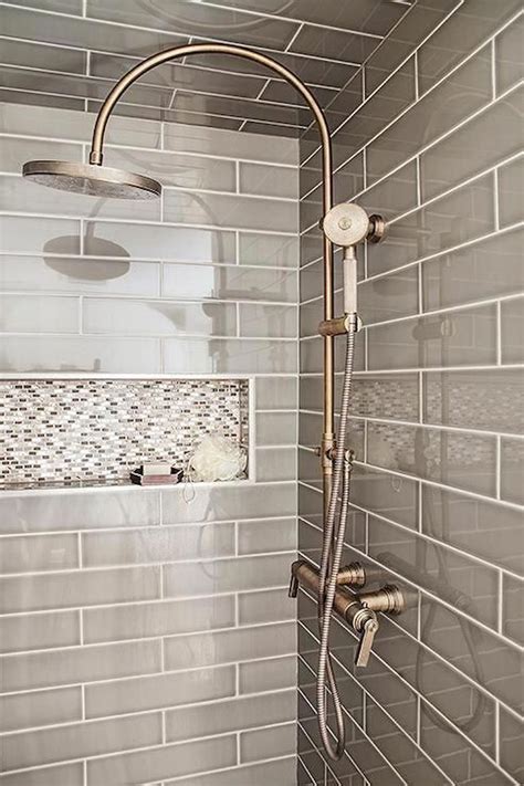 02 Stunning Farmhouse Walk In Shower Tiles Remodel Ideas In 2020 Tile