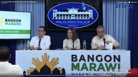 Bangon Marawi Task Force Cites Recovery Progress Presidential