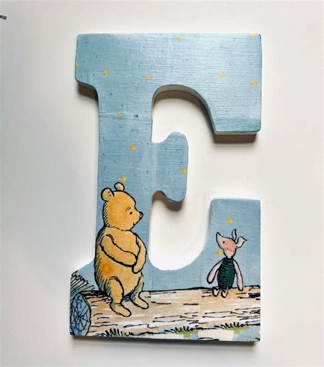 Winnie The Pooh Letter Custom Name Winnie The Pooh Sign Classic Pooh Letters Classic Pooh