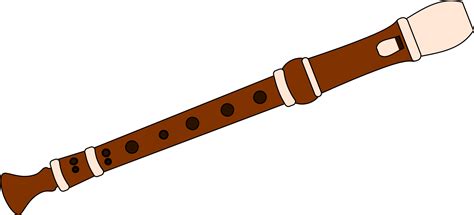 Clip Library Recorder Instrument Clip Art Brown Bamboo Recorder