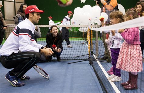 Nole And Teammates Play Tennis With Children Affected By Cancer Novak