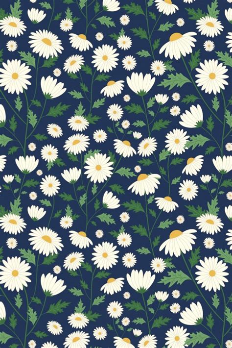 Premium Vector Daisy Flowers Seamless Pattern Daisy Wallpaper