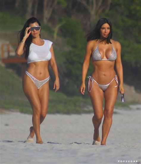 Kim And Kourtney Kardashian Bikini Pictures April 2017