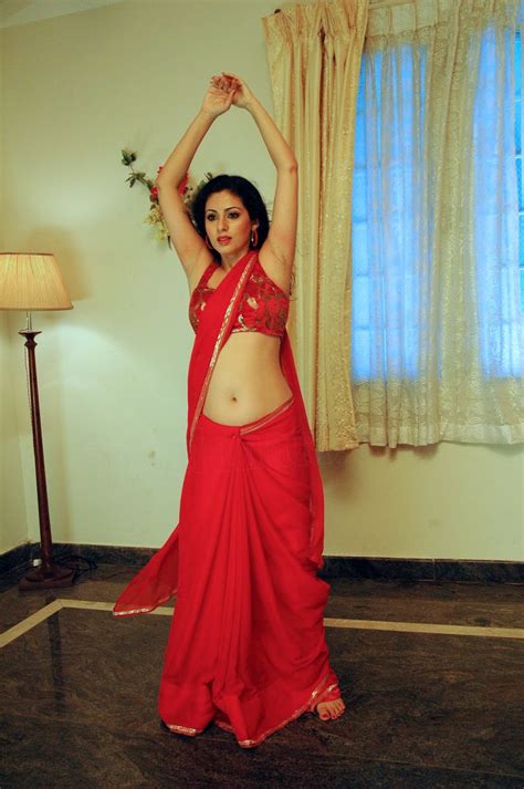 Sadha Armpit And Navel In Red Saree Nagin Dance Hd Latest Tamil