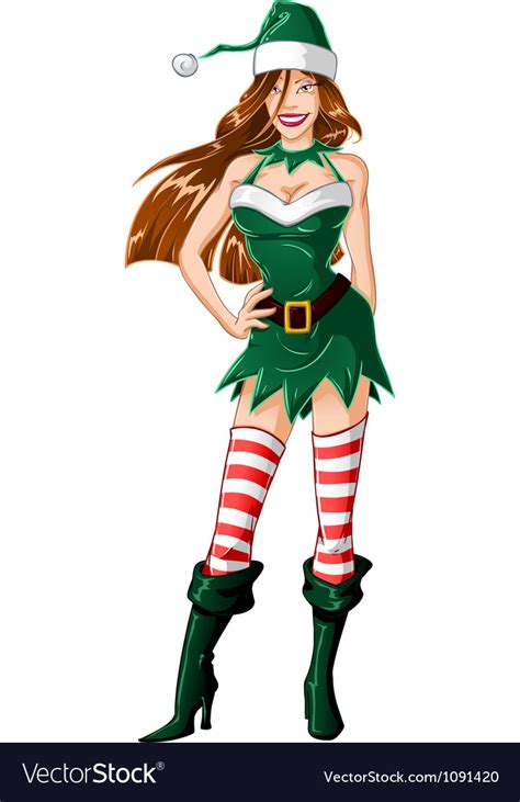 Sexy Elf Clothes For Christmas Royalty Free Vector Image