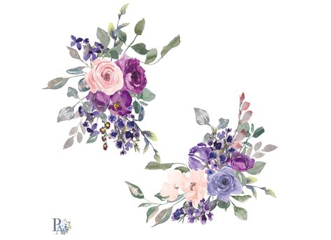 Purple Flower Watercolor At Getdrawings Free Download