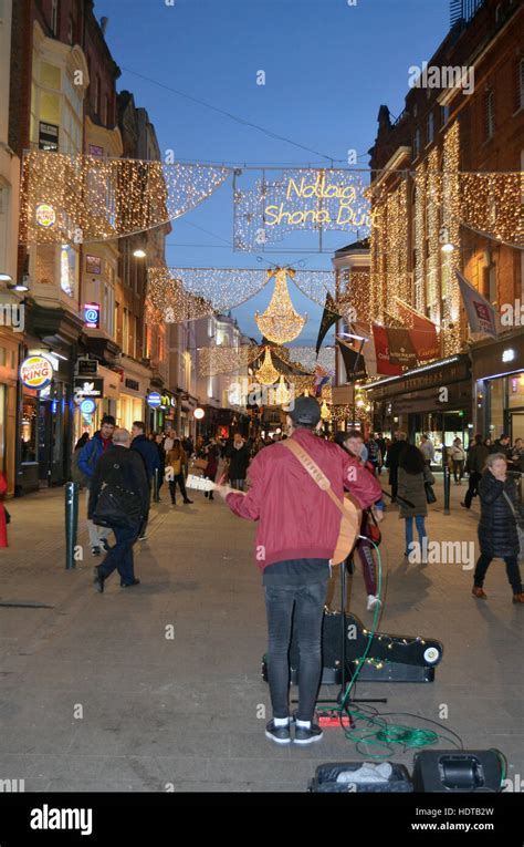 Christmas Lights In Grafton Street Dublin Ireland Nov 2016 Stock