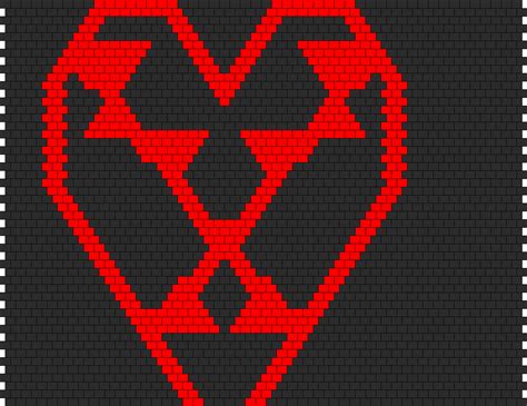 Kingdom Hearts Heart 1 Bead Pattern Peyote Bead Patterns Misc Bead