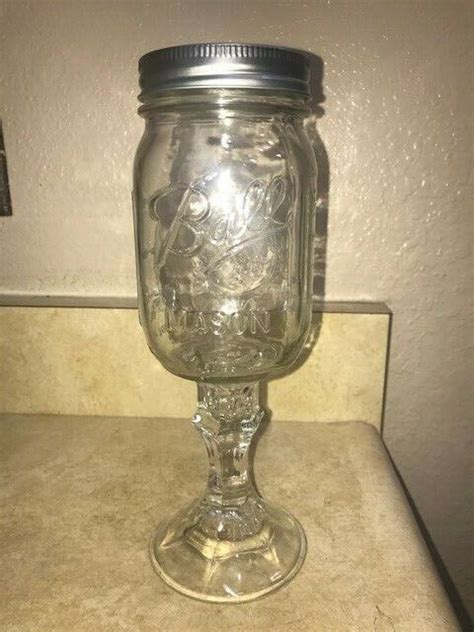 Redneck Wine Glass Ball Mason Jar W Lid Great Gag Gift Hillbilly
