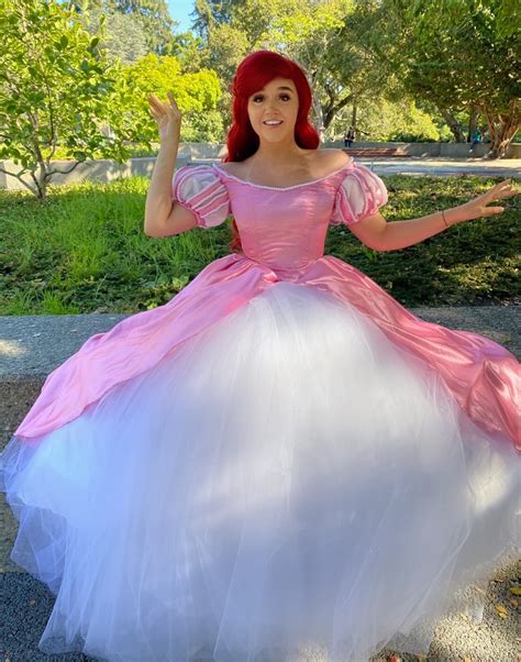 Disney Little Mermaid Princess Adult Kostuum Ariel Roze Jurk Etsy