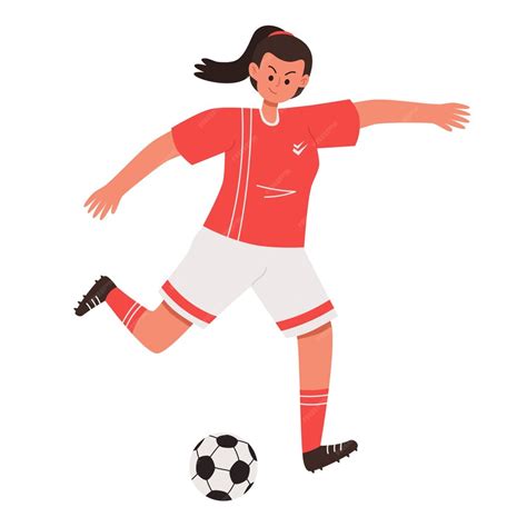 Premium Vector Girl Soccer Player Vector Image