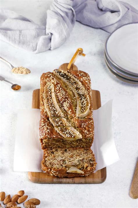It is the perfect morning pastry or a midday snack. Banana Bread vegan très moelleux | Del's cooking twist