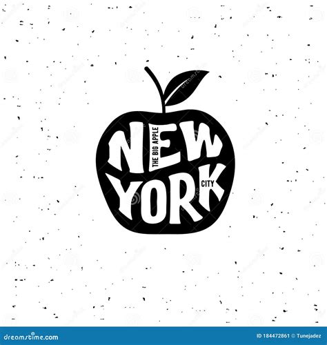 New York City Big Apple Vector Illustration Stock Vector Illustration