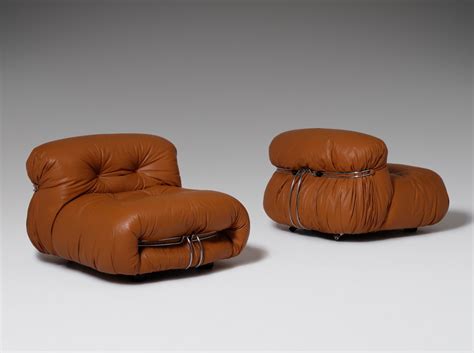 Soriana Lounge Chairs In Cognac Leather By Afra And Tobia Scarpa Italy 1969 139796