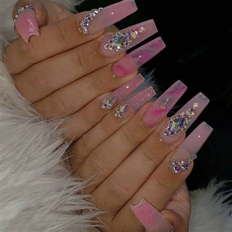Light Pink Nails With Diamonds A Sparkling Choice For Your Manicure Fashionblog