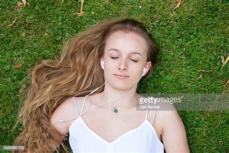 blonde girl sleeping above view photos and premium high res pictures getty images