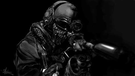 Hd Wallpaper Call Of Duty Ghosts Video Games Weapon Gun Security