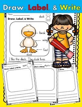 Draw and label a catfish. Draw, Label, & Write! 72 Printables for Beginning Writers ...