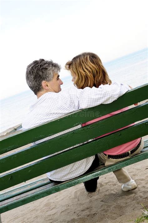 Mature Romantic Couple On A Bench Stock Image Image Of Bench Boomer 5649149