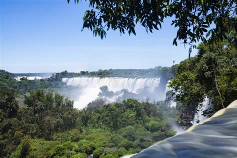 Iguazu Falls At The Border Of Argentina And Brazil Stock Photo Image