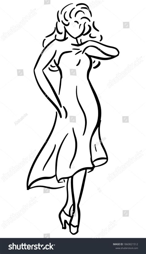 Line Drawing Sexual Womans Silhouette Stock Vector Royalty Free 1860821512 Shutterstock