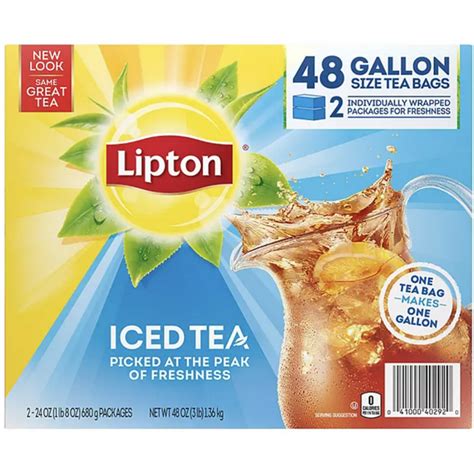 Lipton Iced Tea Gallon Size Tea Bags 48 Ct
