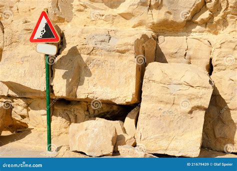 Landslide Warning Sign Stock Image 205646191