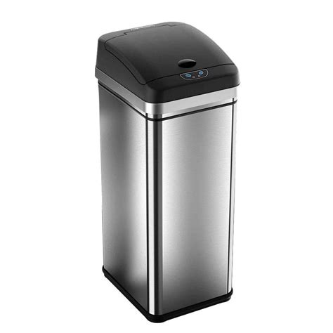 Itouchless 13 Gal Touchless Sensor Trash Can With Absorbx Odor Filter