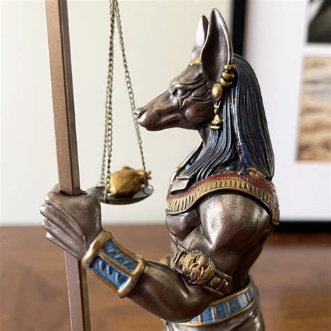 Egyptian Underworld Anubis Holding Scale Statue Etsy Canada