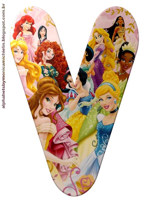 Monica Michielin Alphabets Princesas Da Disney Alfabeto Png