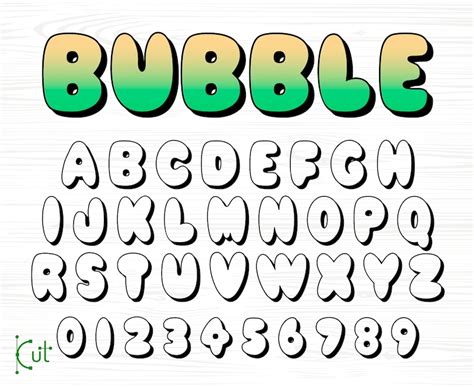 Bubbly Font Bubble Letter Font Cricut Bubble Letter Font Etsy Israel