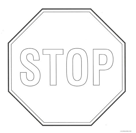 Stop Sign Coloring Coloring Pages