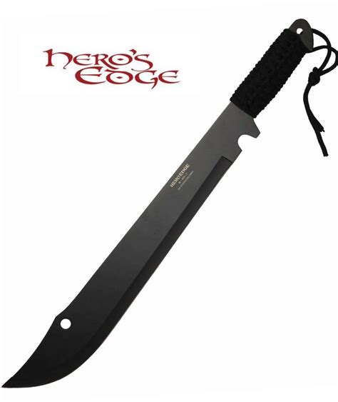 Heros Edge 20 Full Tang Black Tactical Machete Giri Martial Arts