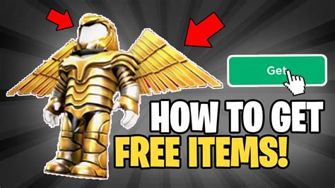 Here Is A New Free Item On Roblox You Can Get Gold Armor Youtube