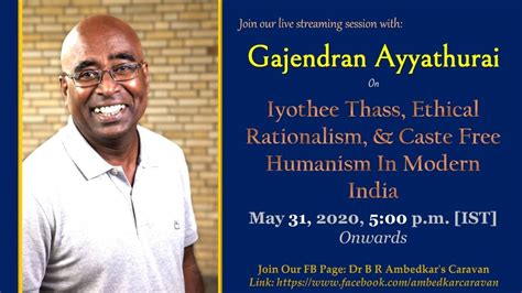 Gajendran Ayyathurai On Iyothee Thass And His Great Movement Youtube