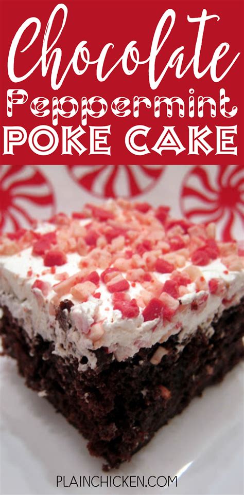 Delishuk 40 views8 months ago. Chocolate Peppermint Poke Cake | Plain Chicken®