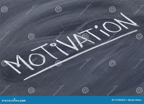 Motivation Word On Blackboard Stock Image Image Of Texture