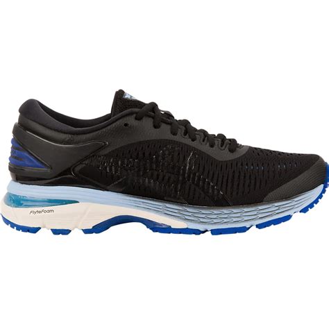 Players will enjoy a comfortable fit and feel from the seamless mesh upper. Asics GEL-Kayano 25 Women's Black/ASICS Blue | Laurie's Shoes