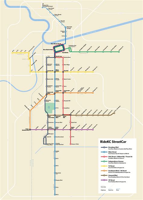 Expanded Streetcar Map Rkansascity