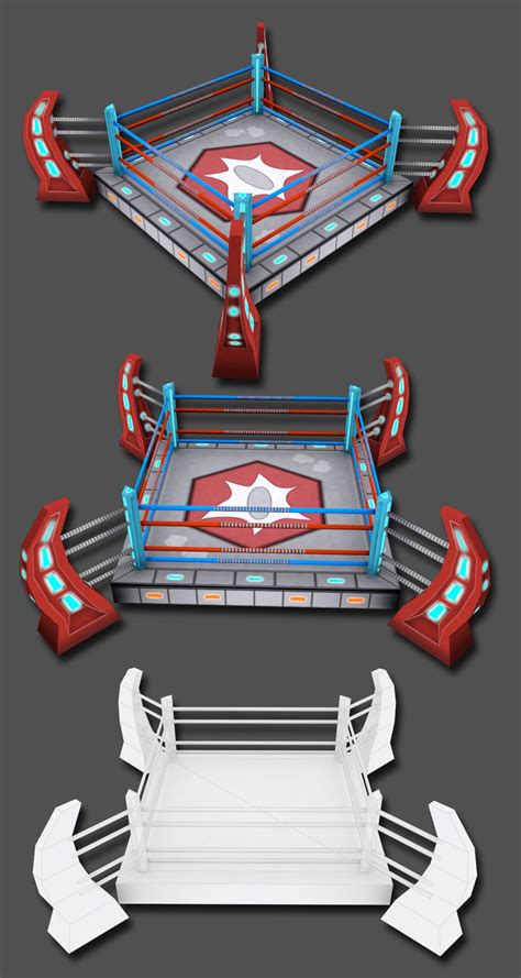 3d Model Cartoon Boxing Arena Vr Ar Low Poly Cgtrader