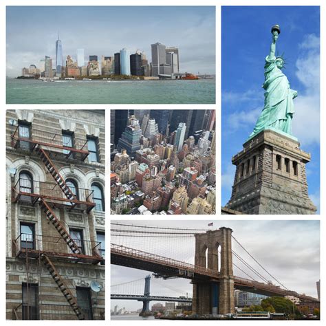 De Collage Van De Stad Van New York Stock Foto Image Of Ligplaats