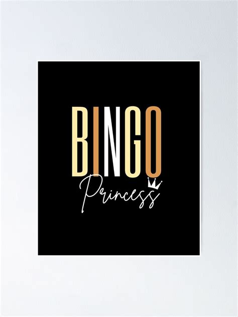 Bingo Princess Nude Tones On Black I Love Bingo Girl Playing Bingo