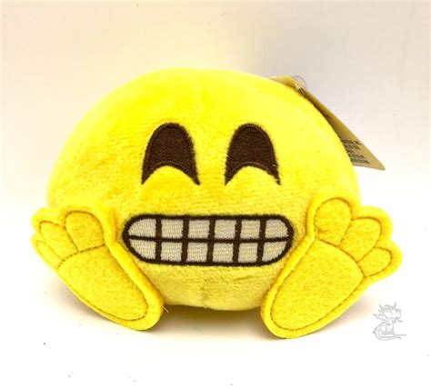 Emoji Plush Toy Grin Yellow 4 Inch New Plush Toy Plush Emoji