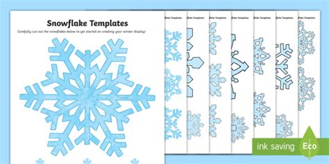 Christmas Snowflake Template Printable Paper Snowflake Pattern