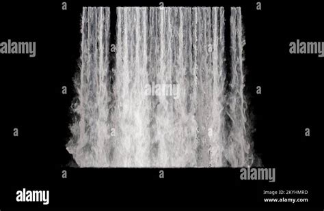 Waterfall Texture Seamless Loop 4k Isolated On Black Stock Video
