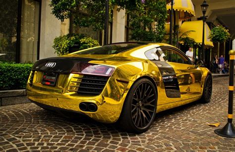 Audi R8 Gold Edition Суперкары Роскошный автомобиль Крутые гаджеты