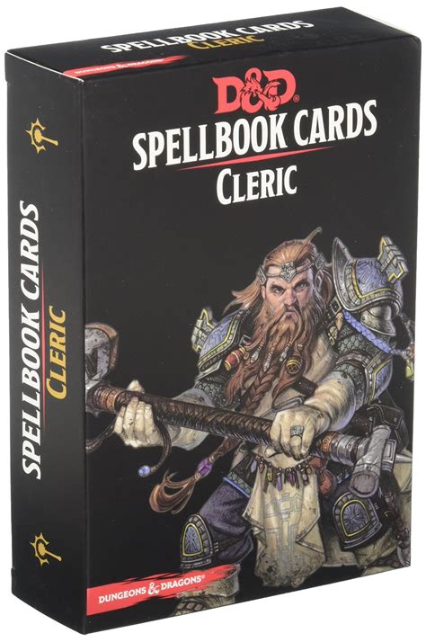 Dungeons Dragons Spellbook Cards Cleric Cards For