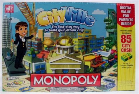 Cityville Monopoly Board Game Zynga Hasbro Ebay Board Games